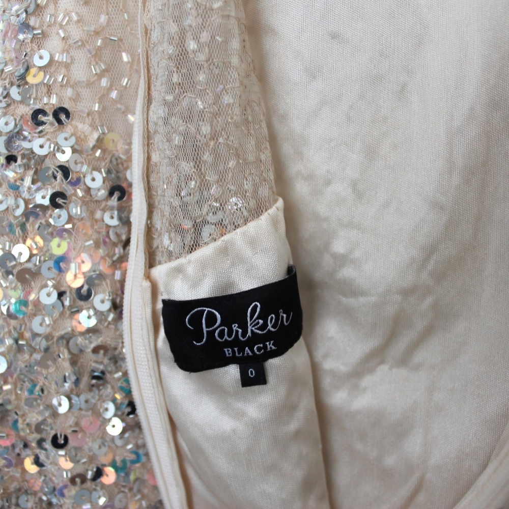 Parker Black Nude Sequin Dress - Picture 6 of 6